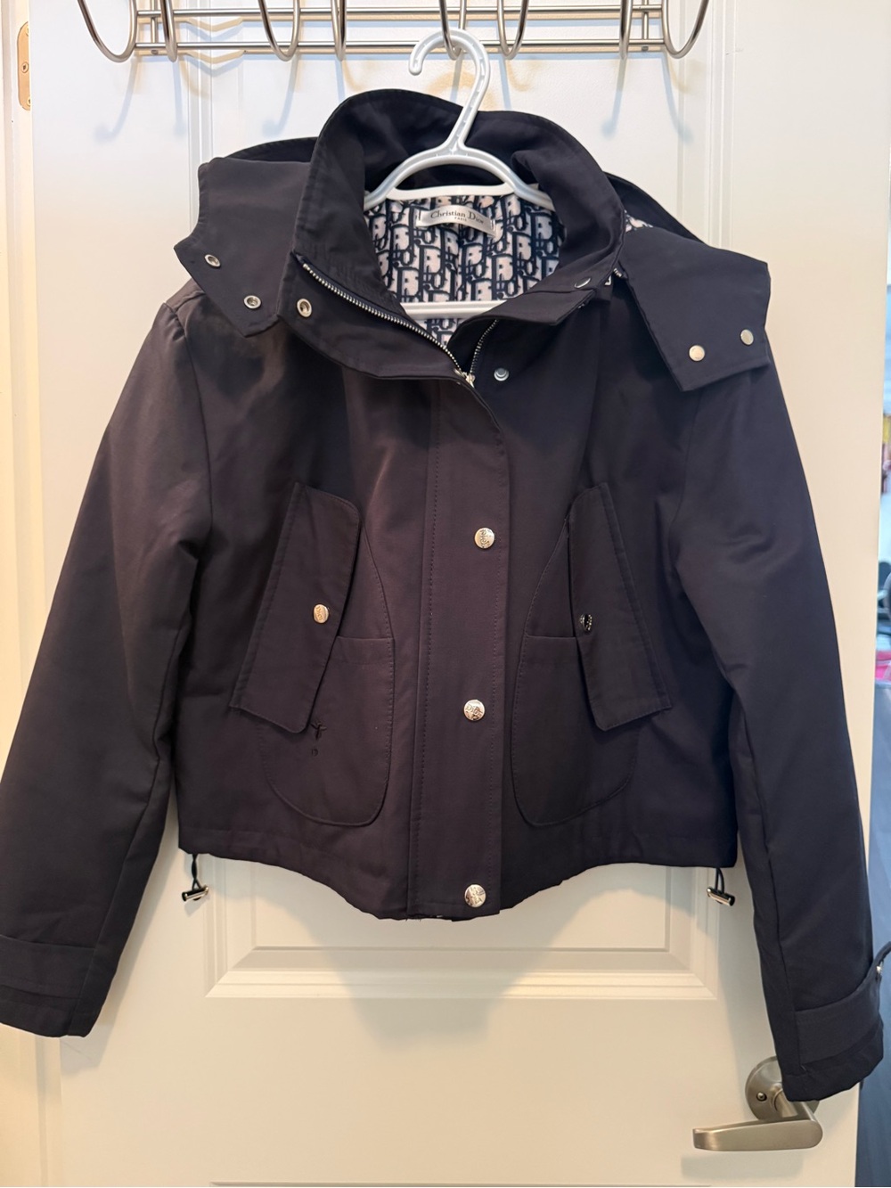 Dior Black Utility Hooded Jacket with Monogram Lining
